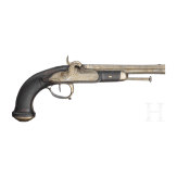 A pair of percussion pistols, Li&egrave;ge, circa 1830