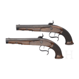 A pair of percussion pistols, G. Pistor, Schmalkalden, circa 1840