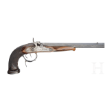 A pair of German percussion target pistols, Jacob Musich, circa 1840