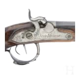 A pair of German percussion target pistols, Jacob Musich, circa 1840