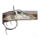 A pair of German percussion target pistols, Jacob Musich, circa 1840