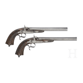 A pair of cased percussion-pistols by Gastine Renette, Paris, circa 1840/50