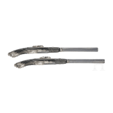 A cased pair of fine ebony stocked percussion pistols by Anton Krebs of Vienna, circa 1860