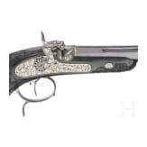 A cased pair of fine ebony stocked percussion pistols by Anton Krebs of Vienna, circa 1860
