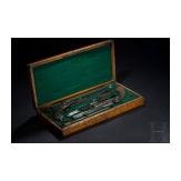 A pair of deluxe percussion pistols in a case, L. Collombert, Aix-les-Bains, circa 1850/60