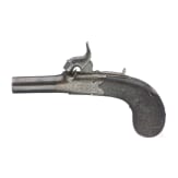 A pair of percussion pocket pistols in a box, Smith, Sheffield, circa 1850