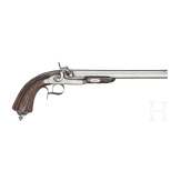 A pair of percussion pistols in a case, Geerinckx in Paris, circa 1850