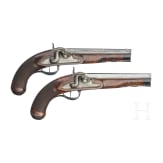 A pair of percussion travel pistols, Johann Adam Kuchenreuter, Regensburg, circa 1850