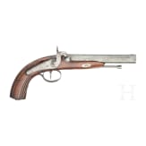A percussion pistol, Li&egrave;ge, circa 1850