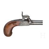 A pair of small percussion pocket pistols, Li&eacute;ge, circa 1850