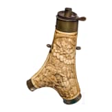 A German renaissance staghorn powderflask with later mountings