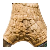 A German renaissance staghorn powderflask with later mountings
