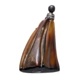 Small powder horn with silver cap, 18th century