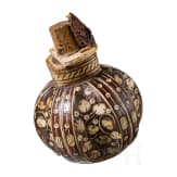 A fine bone inlaid pommel of a south German wheellock pistol, ca. 1600