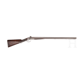 A percussion side by side shotgun, Richard Jackson, London, in case