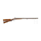 A cased side-by-side percussion combination shotgun by Lebeda of Prague