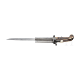 A hunting knife with 2 integrated percussion pistols, ca. 1850