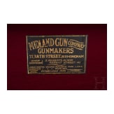 A cased Midland side-by-side shotgun, Birmingham