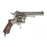 A Lefaucheux pinfire revolver, 20-shots, circa 1870