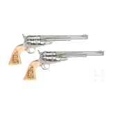 A pair of Colt Army Richards Conversions, engraved, Pietta, Italy, in case