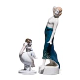 "Ionic dancer", Berthold Boehls, 1913 (design), Rosenthal, 1918 (finish) and "Idyll", Gustav Oppel, 1929 (design), Rosenthal, 1931