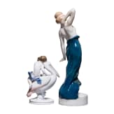 "Ionic dancer", Berthold Boehls, 1913 (design), Rosenthal, 1918 (finish) and "Idyll", Gustav Oppel, 1929 (design), Rosenthal, 1931