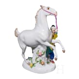 A porcelain figure group "Turkish man with Spanish horse", J. J. Kaendler, 1765 (design), Meissen, 20th century (finish)