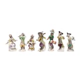 21 porcelain figures and two conductor stands from the Monkey Orchestra, designed by J. J. Kaendler, manufactured by Meissen, late 20th century