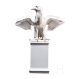 A large and rare porcelain eagle on a base, Max Esser, 1931 (design), Meissen (finish)