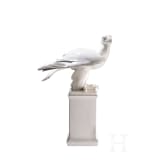 A large and rare porcelain eagle on a base, Max Esser, 1931 (design), Meissen (finish)