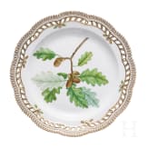 A Danish porcelain "Flora Danica" plate with hazelnut, Royal Copenhagen, circa 1970