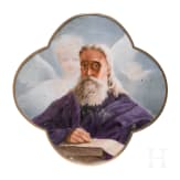 A large porcelain plaque with Evangelist Matthew, 20th century