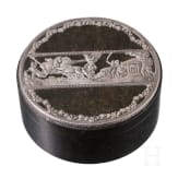 A silver-mounted Saxon serpentine box, 1st half of the 19th century