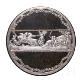 A silver-mounted Saxon serpentine box, 1st half of the 19th century