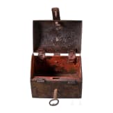 A French iron miniature strongbox, ca. 1600