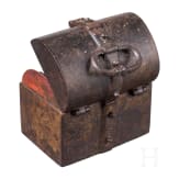 A French iron miniature strongbox, ca. 1600