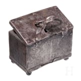 An small etched Nuremberg casket, dated 1629