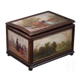 A painted Austrian/South German casket, 19th century
