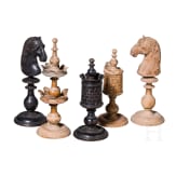 A set of German chess pieces, circa 1800