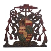 An Austrian iron attachment with a coat of arms of a cardinal, late 17th/18th century