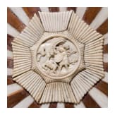 A splendid ivory-mounted horn and wood plate, Erbach, Otto Glenz, late 19th century