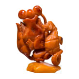 An amber carving with seahorse
