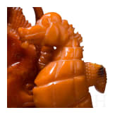 An amber carving with seahorse