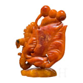 An amber carving with seahorse