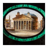 An Italian micromosaic with view of the Pantheon, 1st half of the 19th century
