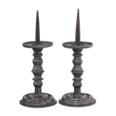 A pair of Rhenish Renaissance pewter candlesticks, circa 1600