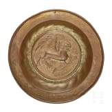 A small brass alms dish, Nuremberg, mid-16th century