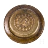 A Nuremberg brass alms dish with Cicero motive, 16th century
