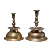 Two bell-bottom-candlesticks, Nuremberg, 1700