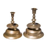 Two bell-bottom-candlesticks, Nuremberg, 1700